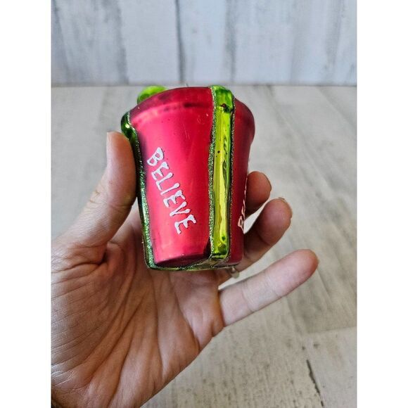 SOL OUT! St Nicholas Glass present ornament Xmas tree square - Picture 4 of 8